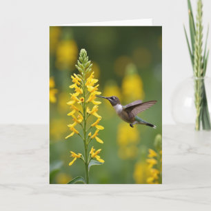 Golden Bloom Bird Mother Day Card