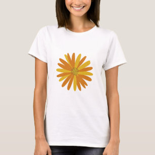 Golden Bloom – Elegant Floral Design T-Shirt
