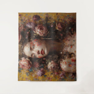 Golden Bloom Goddess – Large Horizontal Wall Tapes Tapestry