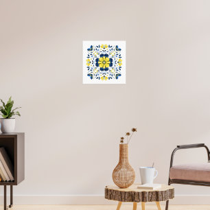 Golden Bloom Harmony Poster