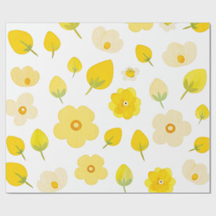 Golden Bloom Luxe Wallpaper Wrapping Paper