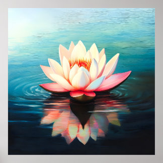 Golden Bloom Stillness Poster