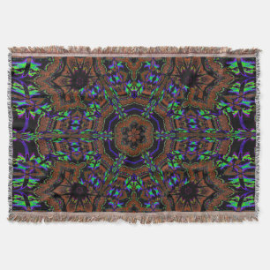 Golden Bloom Throw Blanket
