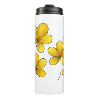 Golden Bloom Trio – Elegant Gradient Gold Floral T Thermal Tumbler