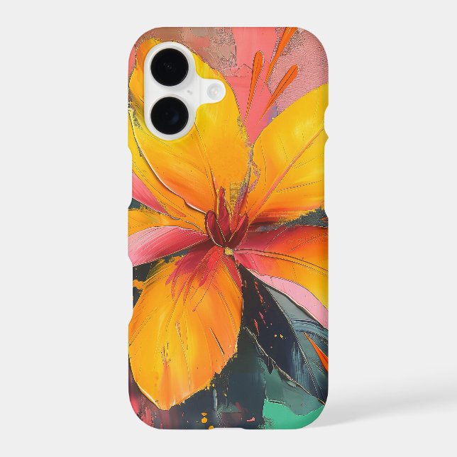 Golden Bloom – Vibrant Abstract Floral Expression (Back)