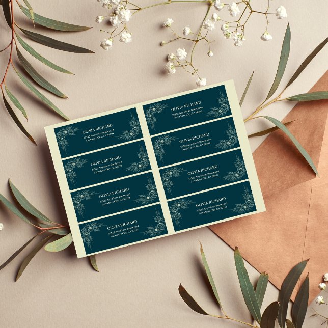 Golden Bloom Wedding Return Address Label (Creator Uploaded)