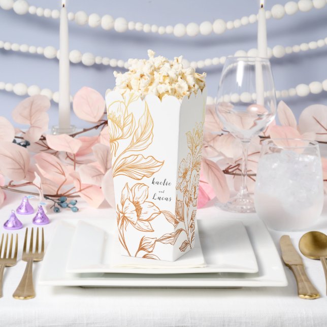 "Golden Blooms Of Love" |  Wedding  Favour Box (Wedding)