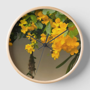 Golden Blossom Beauty Clock