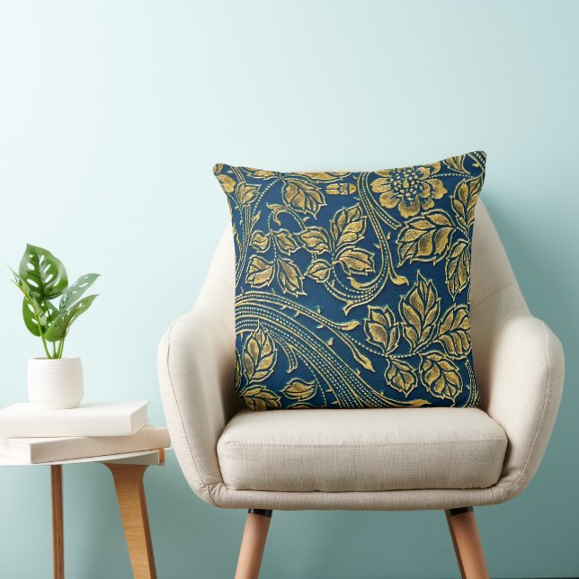 Golden Blossom Elegance Cushion (Chair)