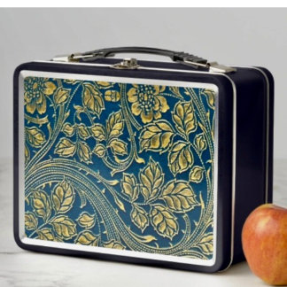 Golden Blossom Elegance Metal Box