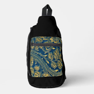 Golden Blossom Elegance Sling Bag