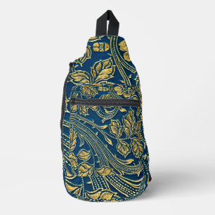 Golden Blossom Elegance Sling Bag