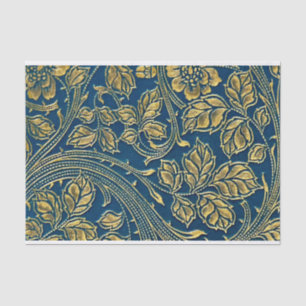 Golden Blossom Elegance  Tissue Paper