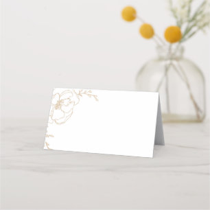Golden Blossoms Floral Wedding Design Place Card