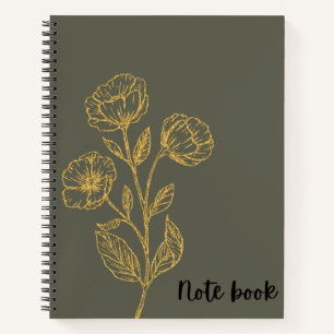 Golden Blossoms Notebook