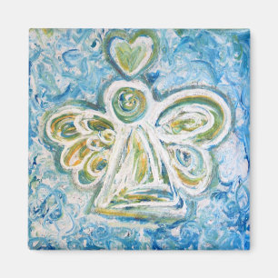 Golden Blue Angel Magnet