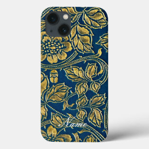 Golden Blue Elegance  iPhone 13 Case