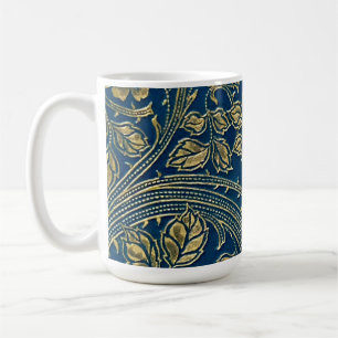 Golden Blue Elegance Coffee Mug