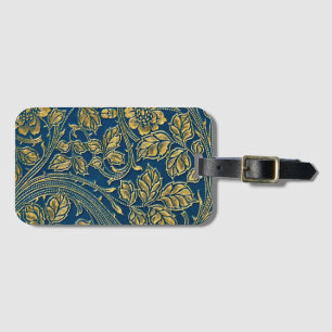 Golden Blue Elegance Luggage Tag