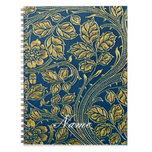 Golden Blue Elegance Notebook
