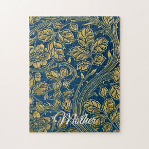 Golden Blue Elegance Puzzle