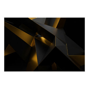 Golden Blue Luxury Poster