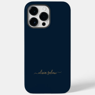 Golden blue personalised iPhone 14 pro max case