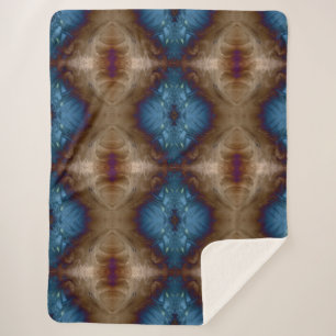 Golden Blues Sherpa Blanket