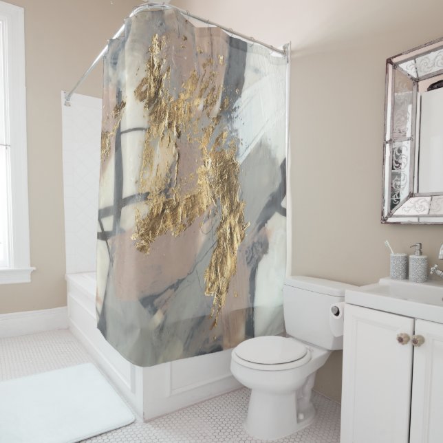 Golden Blush Shower Curtain (In Situ)