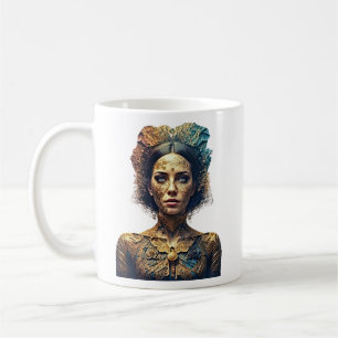 Golden Bohemian Beauty - Modern Art  Design Coffee Mug