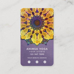 Golden Boho Mandala Business Card