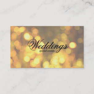 Golden Bokeh Business Card