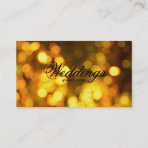 Golden Bokeh Business Card