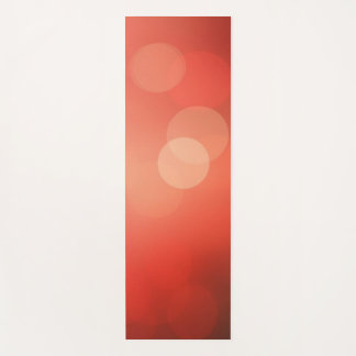 Golden Bokeh on Orange Red Yoga Mat