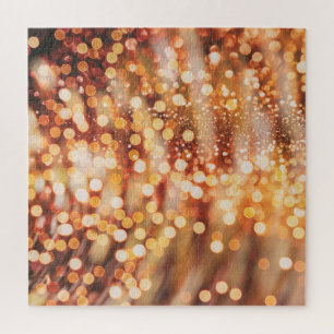 Golden Bokeh: Vintage Light Play Jigsaw Puzzle