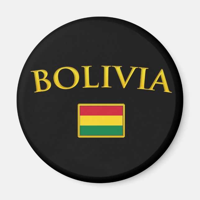 Golden Bolivia Magnet (Front)