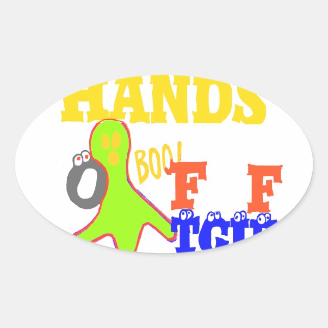 Golden Boo! Girly TGIF Thanks God Its Friday Hakun Oval Sticker (Front)