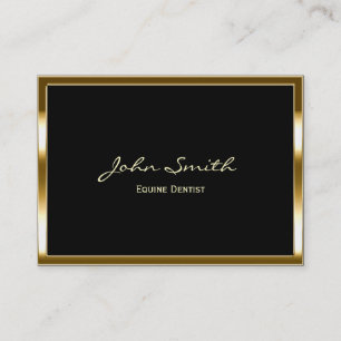 Golden Border Equine Dentist Business Card