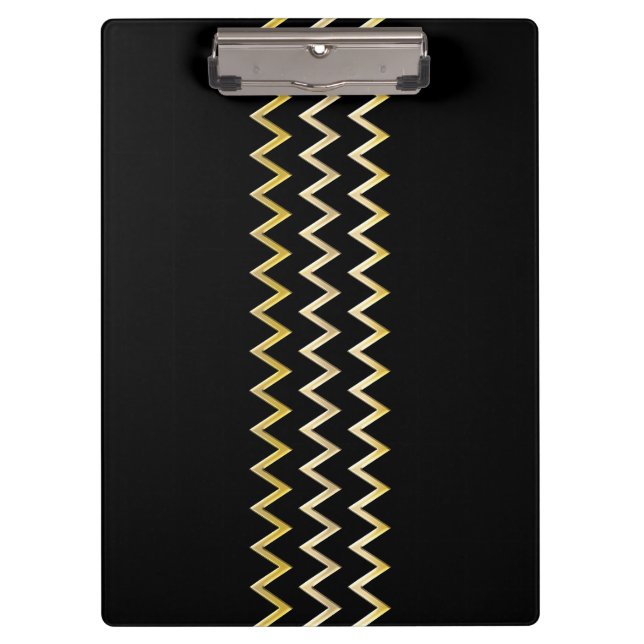 Golden Border - zigzag + your back & ideas Clipboard (Front)