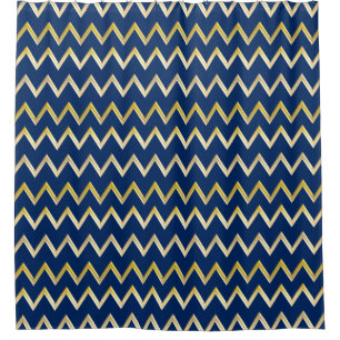 Golden Border - zigzag + your back & ideas Shower Curtain