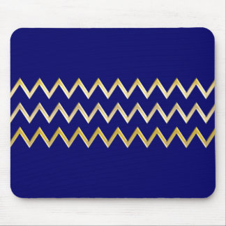 Golden Border - zigzag + your back & text Mouse Pad