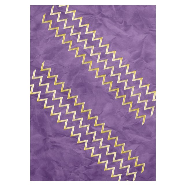 Golden Border - zigzag + your back & text Tablecloth (Front)
