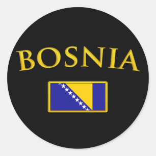 Golden Bosnia Classic Round Sticker