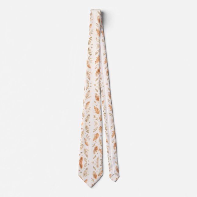 Golden Botanical Elegance Tie (Front)