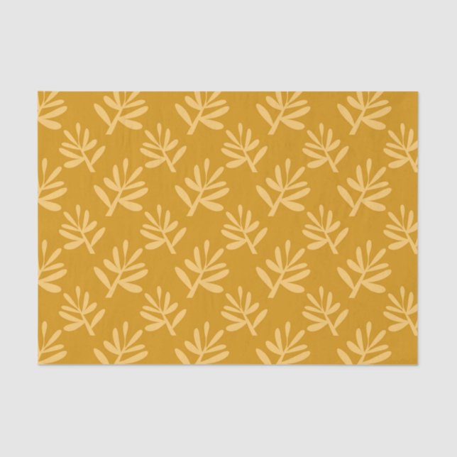 Golden Botanical Pattern Tissue Paper (Front)