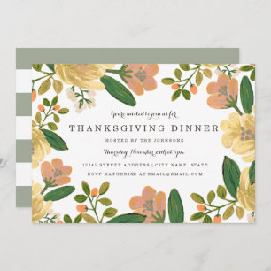 Golden Bouquet Thanksgiving Dinner Invite