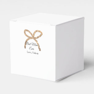 Golden bow glitter best mum ever add name mother favour box
