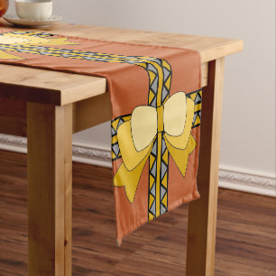 Golden Bow Short Table Runner