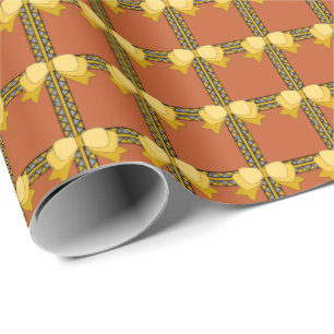 Golden Bow Wrapping Paper