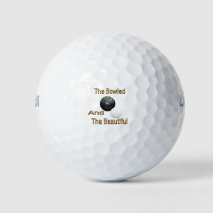 Golden Bowled Beautiful Lawn Bowls Design, Golf Balls